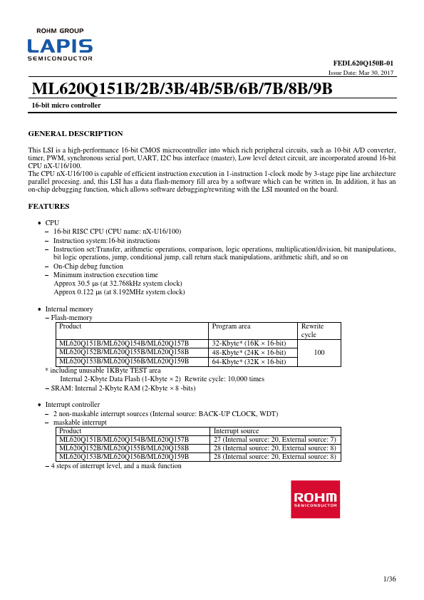 <?=ML620Q157B?> डेटा पत्रक पीडीएफ