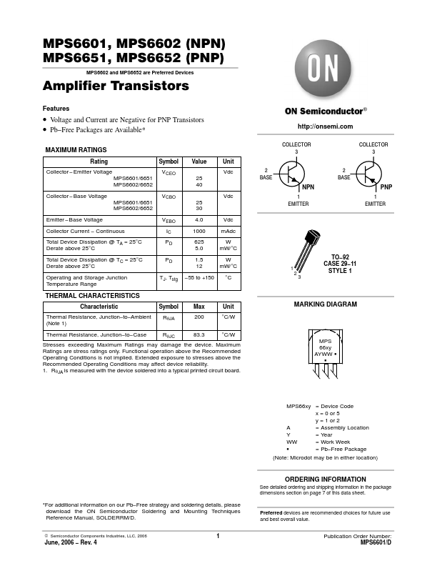 MPS6652 ON Semiconductor