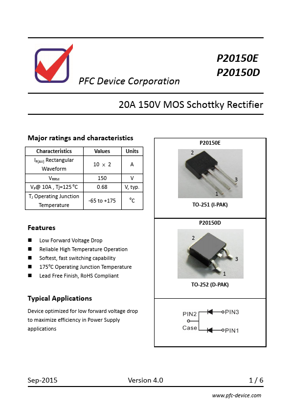 P20150D PFC Device Corporation