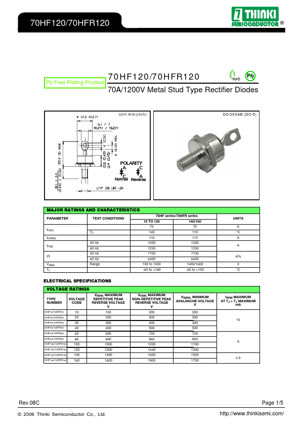 70HFR120 Thinki Semiconductor