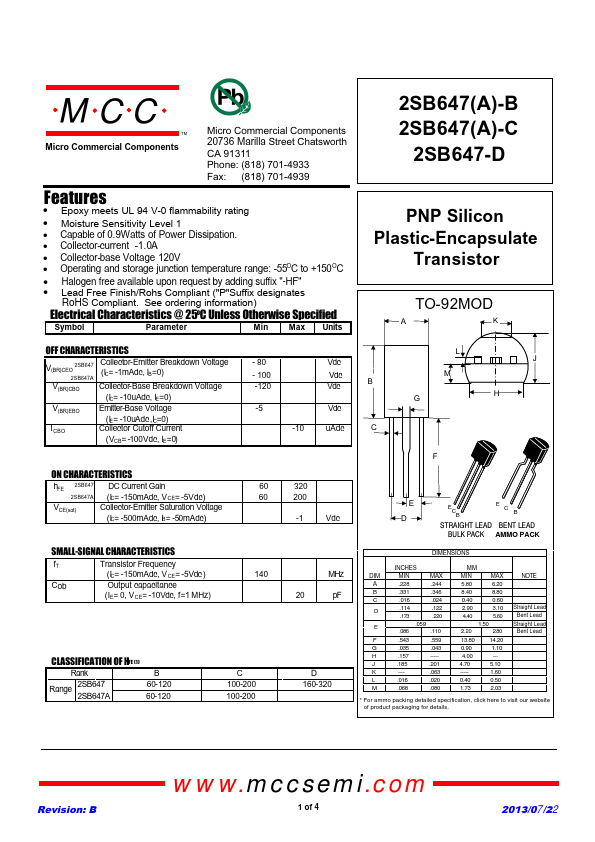 2SB647-D MCC