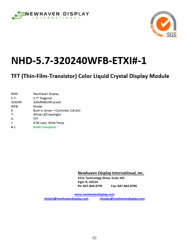 <?=NHD-5.7-320240WFB-ETXI-1?> डेटा पत्रक पीडीएफ