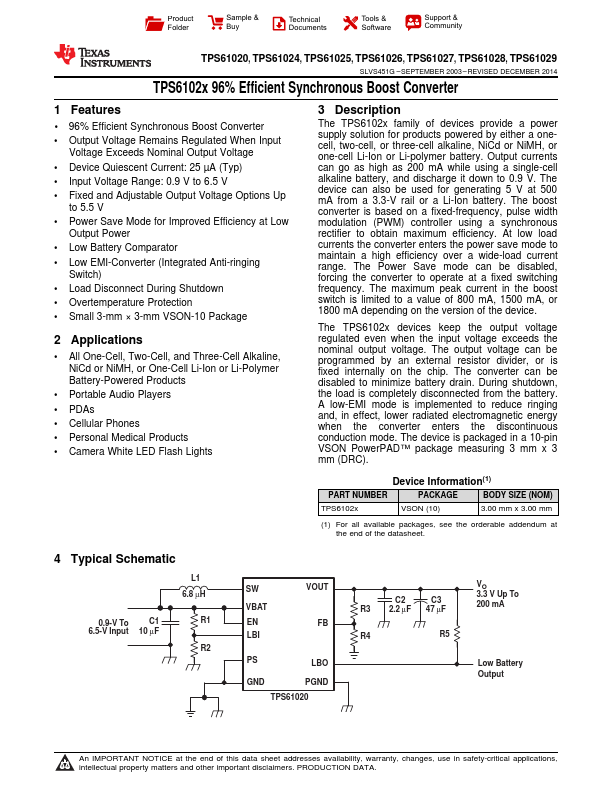 TPS61020