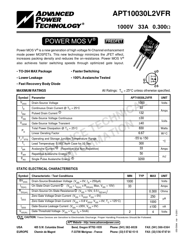 APT10030L2VFR