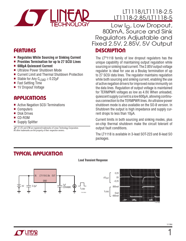 LT1118-5 Linear Technology