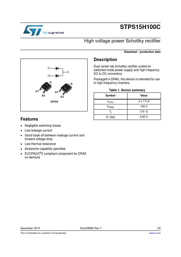 STPS15H100C