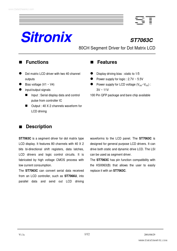 ST7063C Sitronix