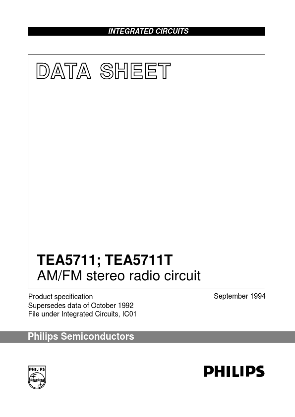 <?=TEA5711?> डेटा पत्रक पीडीएफ