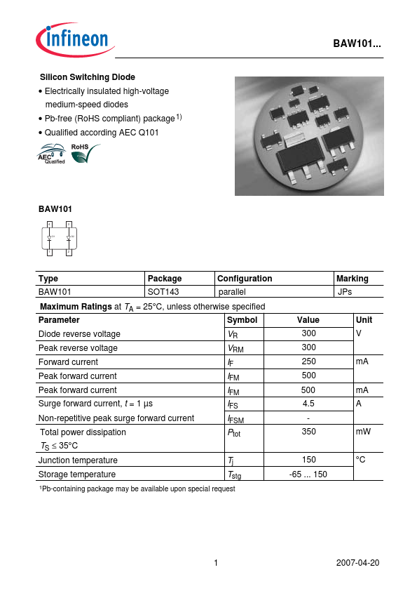 BAW101 Infineon Technologies AG