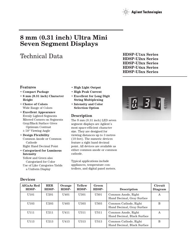 HDSP-U113 Agilent