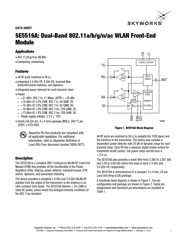 SE5516A Skyworks Solutions