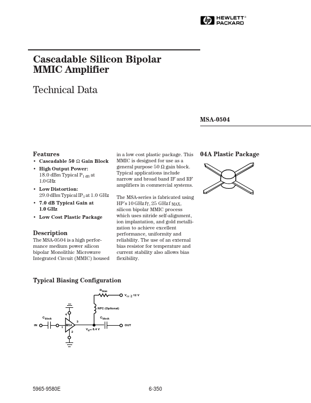 MSA-0504 Hewlett-Packard