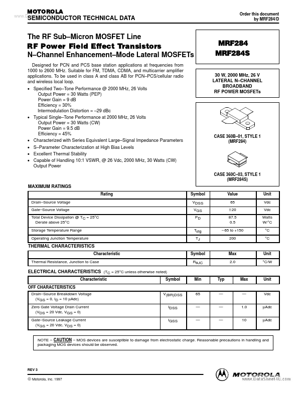 MRF284S Motorola