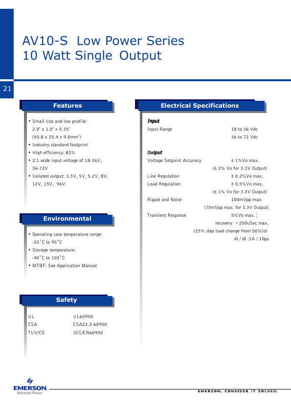 AV10-48S08 Emerson