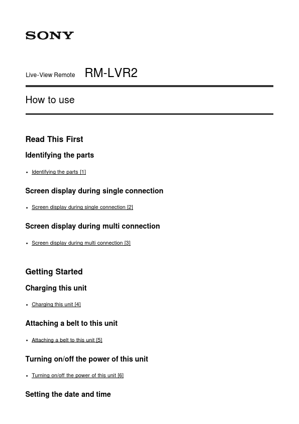 RM-LVR2 Sony