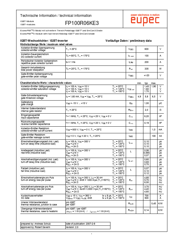 <?=FP100R06KE3?> डेटा पत्रक पीडीएफ