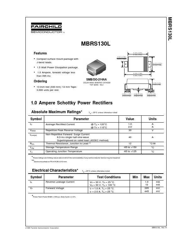 MBRS130L Fairchild Semiconductor