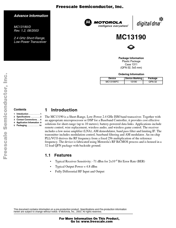 MC13190 Motorola