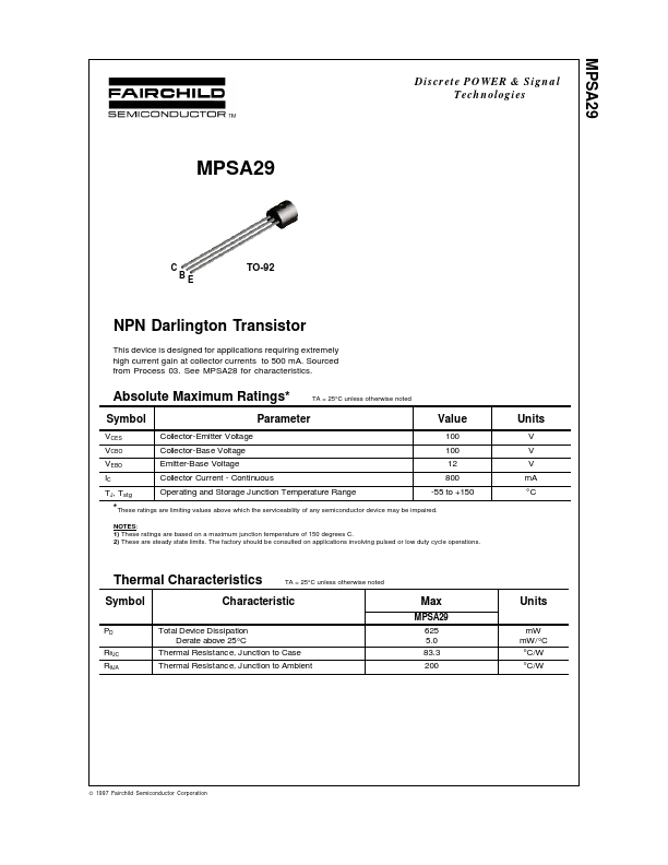 <?=MPSA29?> डेटा पत्रक पीडीएफ