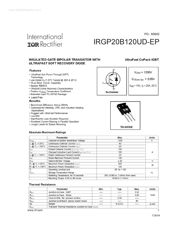 IRGP20B120UD-EP