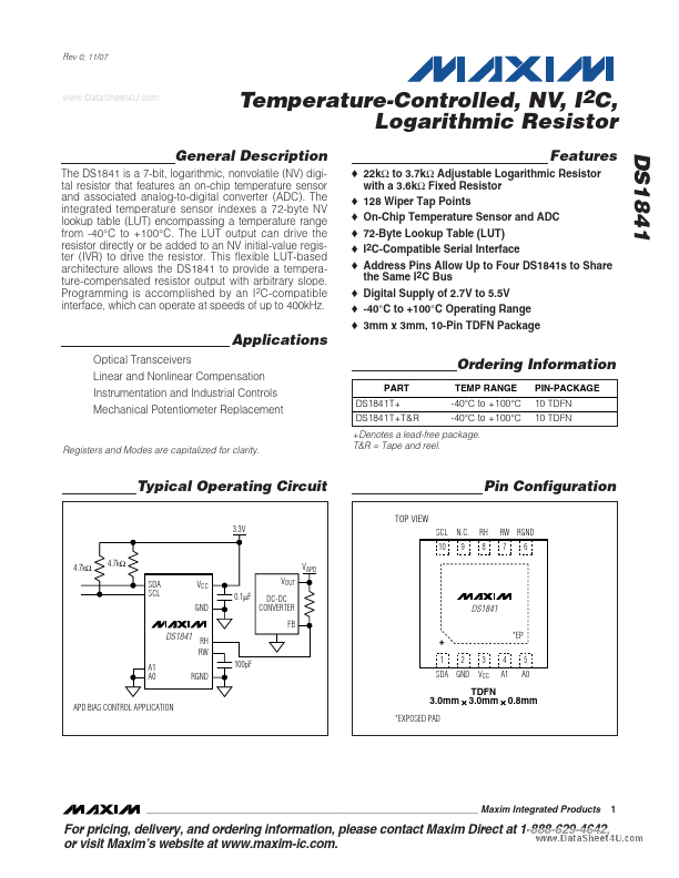 DS1841 Maxim Integrated Products