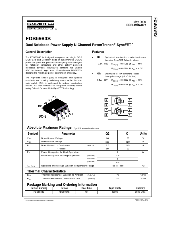 FDS6984S Fairchild Semiconductor