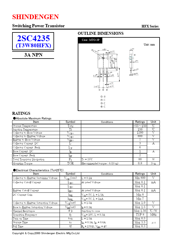 2SC4235 Shindengen Electric Mfg.Co.Ltd