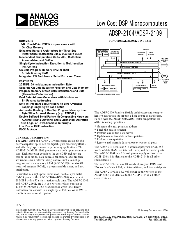 ADSP2104 Analog Devices