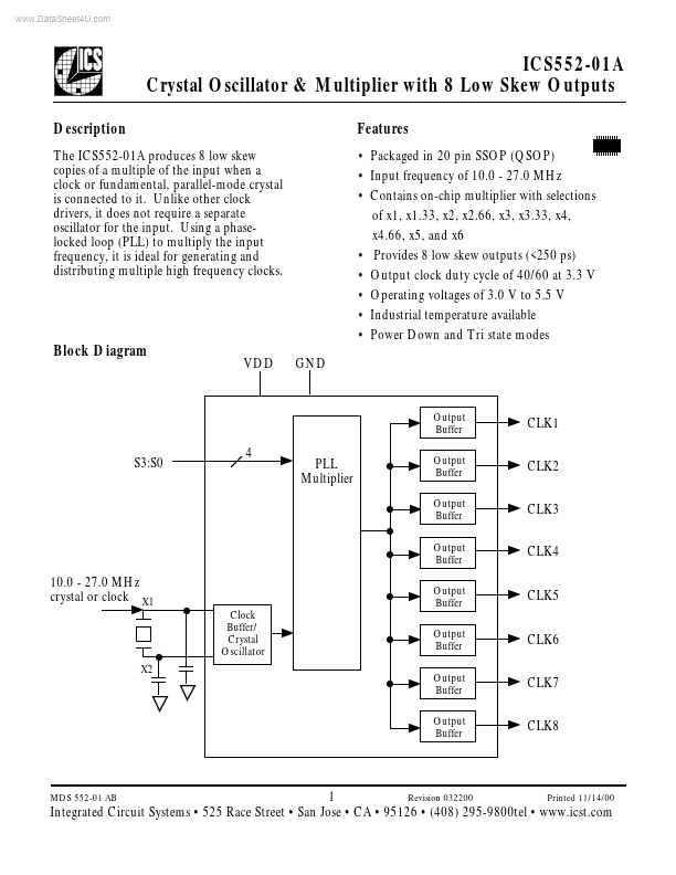 ICS552-01A ICST