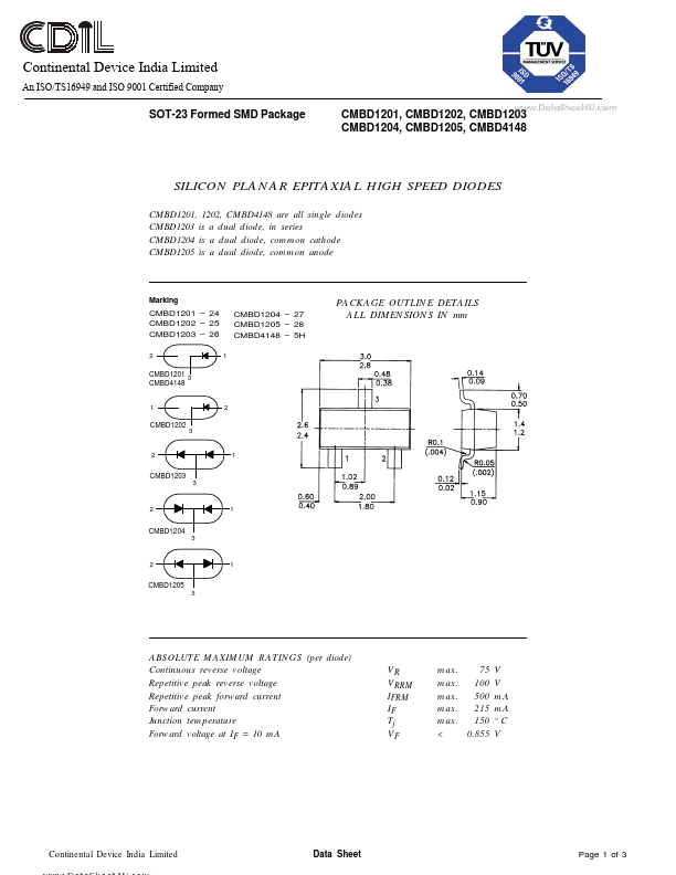 CMBD1202 Continental Device India Limited