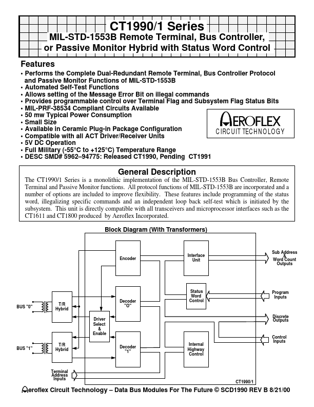 CT19901 Aeroflex Circuit Technology