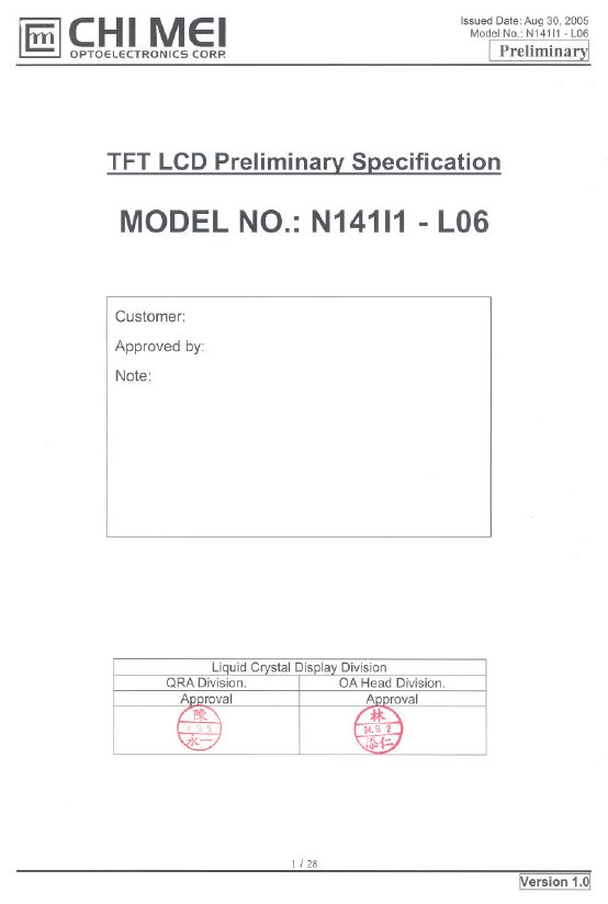 <?=N141I1-L06?> डेटा पत्रक पीडीएफ