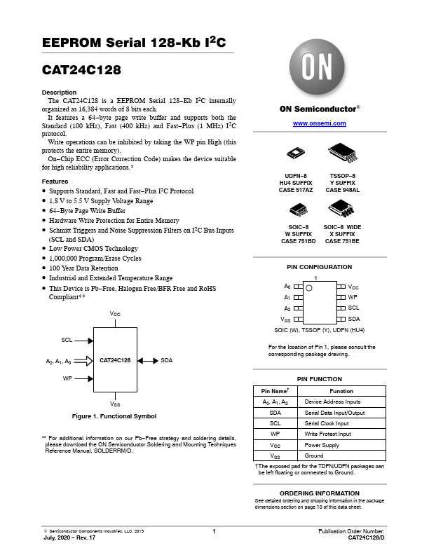 CAT24C128 ON Semiconductor