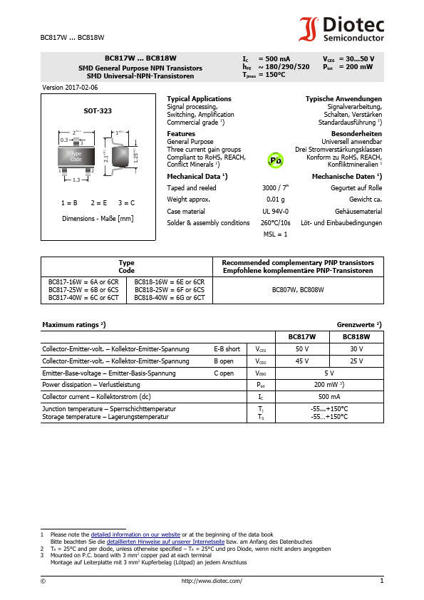 BC817-25W Diotec