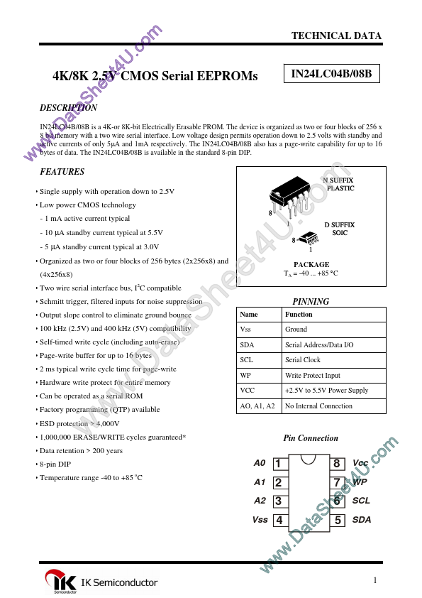 IN24LC04B IK Semiconductor