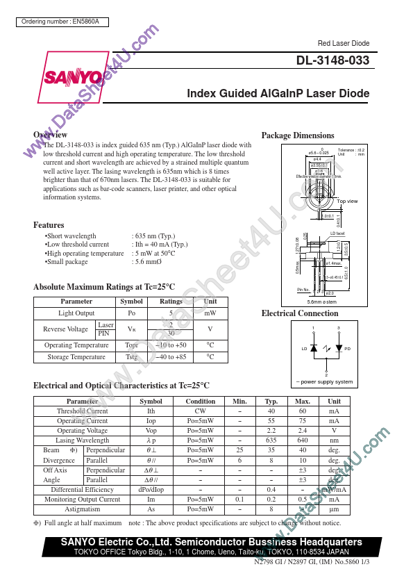 DL3148-033 Sanyo