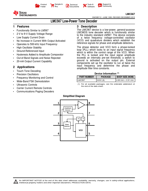 LMC567 Texas Instruments