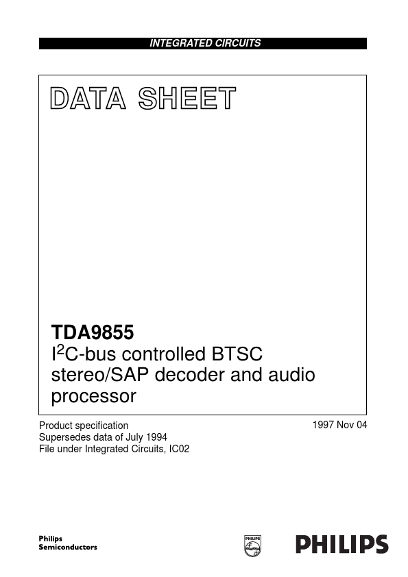 <?=TDA9855?> डेटा पत्रक पीडीएफ