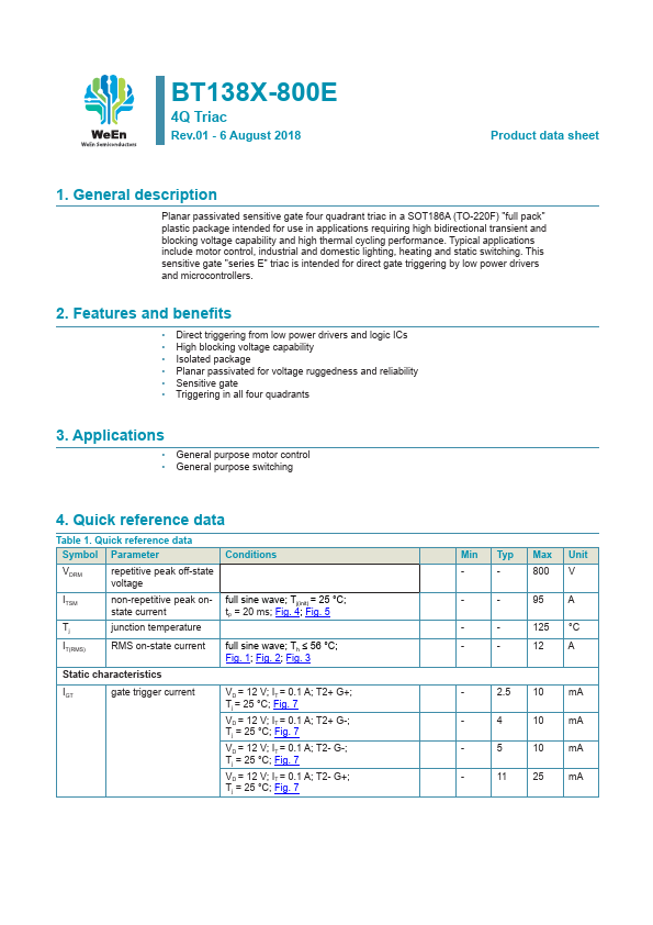 <?=BT138X-800E?> डेटा पत्रक पीडीएफ