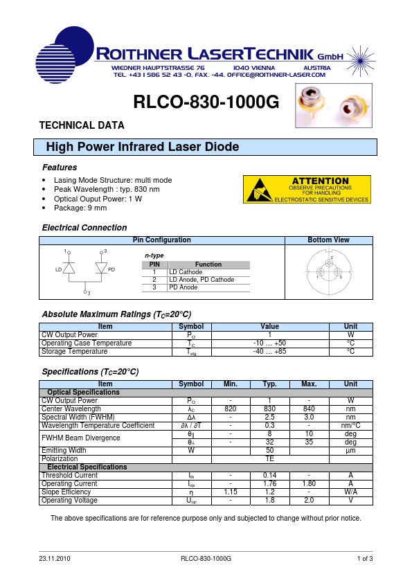 RLCO-830-1000G