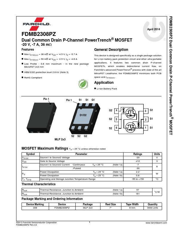 <?=FDMB2308PZ?> डेटा पत्रक पीडीएफ