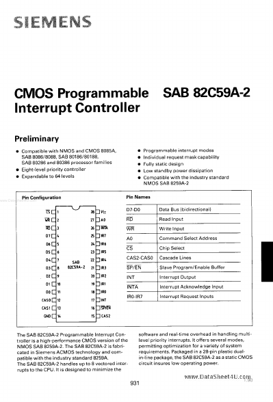 SAB82C59A-2 Siemens