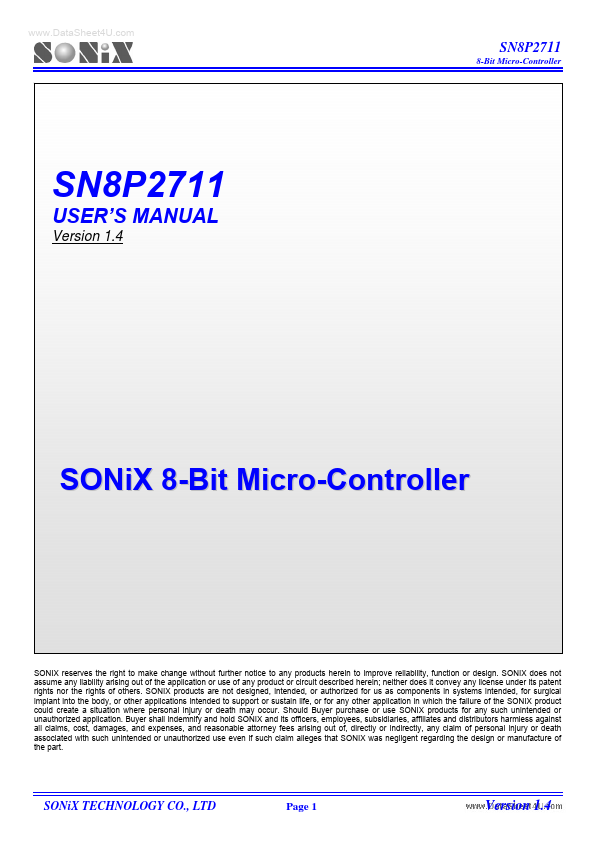 SN8P2711 Sonix