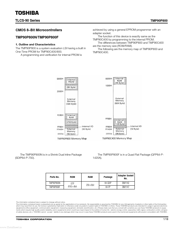 TMP90P800N Toshiba