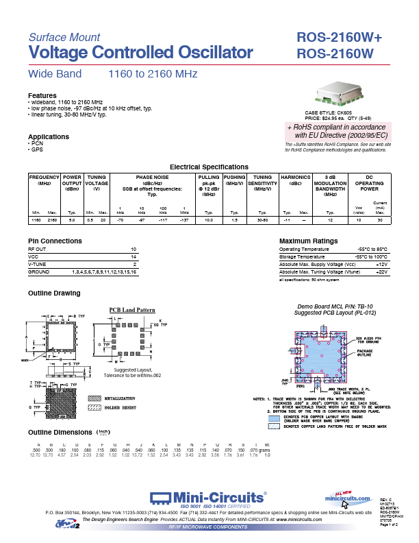 <?=ROS-2160W+?> डेटा पत्रक पीडीएफ