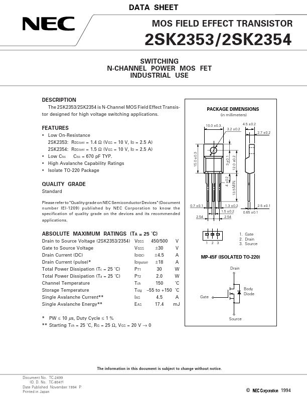 2SK2354 NEC