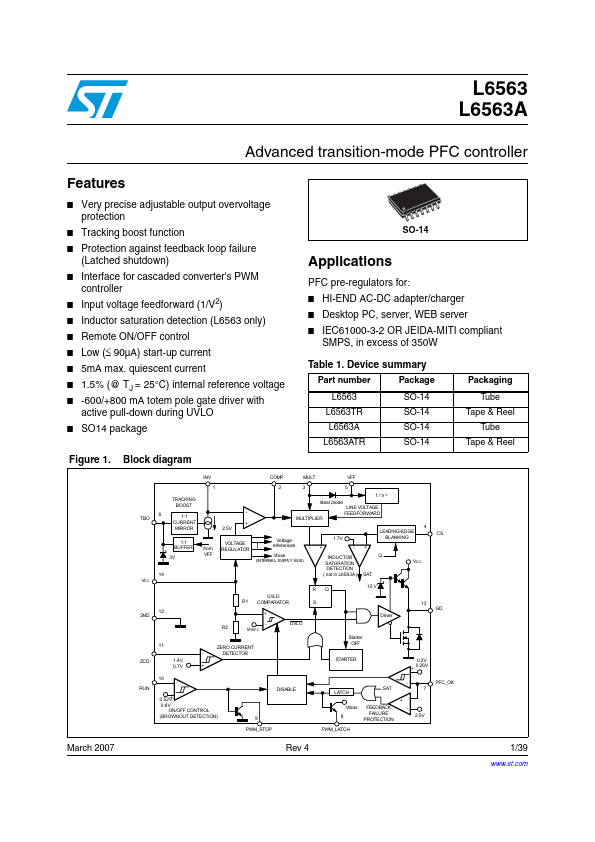 L6563A ST Microelectronics