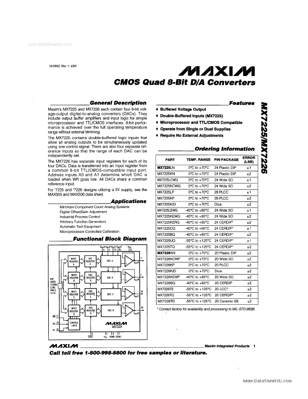 MX7225 Maxim Integrated Products