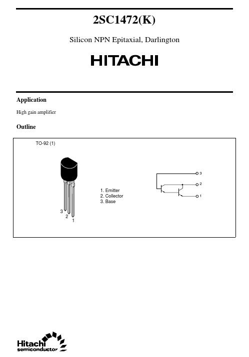 2SC1472 Hitachi Semiconductor
