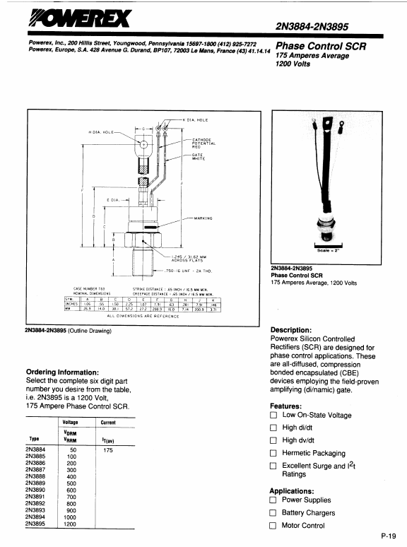 2N3893 Powerex Power Semiconductors